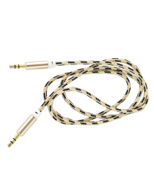 Кабель аудио Орбита OT-AVC28 Золотой (Джек 3,5 мм на Джек 3,5 мм) 1м