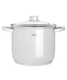 Орландо Кастрюля 24х20см, 9,0л, со стекл. крышкой, индукция