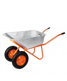 Тачка садовая ЕРМАК, двухколёсная, усиленная, грузоподъемность 320кг, сталь/оцинк 0,8мм, 110 лСадовый инструмент оптом с доставкой. Инструмент оптом с доставкой. Инструмент оптом.