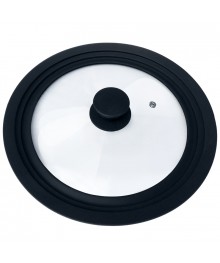 Mallony Крышка универсальная из закал стекла с сил ободком_мультиразмер: 24/26/28см, Capello доставкой - Новосибирск, Новокузнецк, Горно-Алтайск. Низкие цены, большой ассортимент посуды оптом