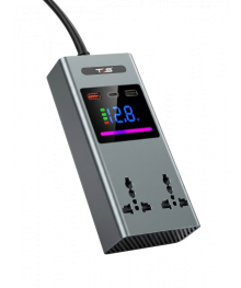 Инвертор TDS TS-CAU77 (12-24В -> 220В/120Вт, 2*USB, 1*Type-C)