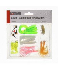 Набор приманок джиговых в блистере AZOR FISHINGнизкой цене. Приманки оптом с доставкой по Дальнему Востоку. Удачки оптом со склада в Новосибирске.