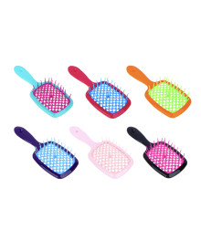 Расческа массажная ЮНИLOOK, 20,5см, ТПЭ, AБС пластик, 6 цветов