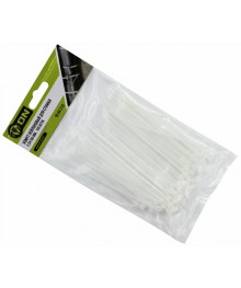 Хомут нейлоновый стяжка  ON 2,5х100мм, белый 100шт со склада в Новосибирске. Большой каталог автокомпрессоров оптом по низкой цене высокого качетсва.