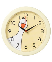 Часы настенные СН 2323 - 012 круг d=24,5см, корпус желтый "Гусь" (10)