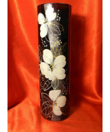 Ваза для цветов 175/11 цилиндр Н26 D8 эфиопия цвет. росписьДекоративное стекло оптом с доставкой по РФ. Большой каталог декорративных стекл оптом