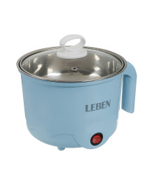 Миниварка LEBEN, 1,7л, 600Вт, двойная стенка, нерж. сталь, пластик, металл, голубой