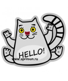 Стикер на авто серия "Angry cats" Кот Hello Новокузнецк, Горно-Алтайск. Низкие цены, большой ассортимент. Автоаксессуары оптом по низкой цене.