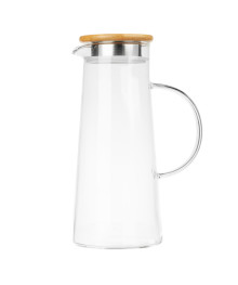 Кувшин VETTA ЭКО 1500мл, с металлическим фильтром, бамбуковая крышка, стекло