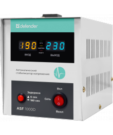 Стабилизатор напряжения DEFENDER ASF 1000D напольный 600 Bт метал корпус,1 розетка
