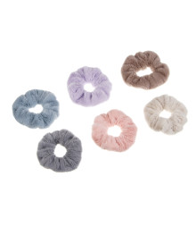 Резинка для волос, d10см, полиэстер, 6 цветов, ACS-125