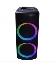 Активная напольная акустика Орбита OT-SPF06 (60Вт, караоке, BT/FM//2*6.3мм/ USB/TF, акк,33*32*83см)