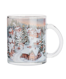 Зимний пейзаж Кружка 320мл, стекло