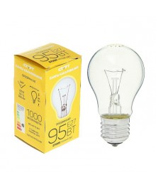 Эл. лампа  СТАРТ 95Вт Е27 (Эл.лампа накаливания с прозрач.колбой, ЛОН) 10 /100шт.вые лампы оптом с отправкой в Якутск, Кызыл, Улан-Уде, Хабаровск, Владивосток, Комсомольск-на-Амур.