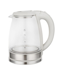 Чайник MAXTRONIC MAX-418 стекл, белый, нерж (1,8 кВт, 1,8 л) (12/уп)