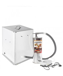 Коптильня холодного копчения "Дым Дымыч" 02М (32л до 3кг) нерж. сталь, С РАЗБОРНЫМ БУНКЕРОМ