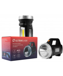 Фонарь  Ultra Flash  38103  (аккум. 18650 / 3xAA  черн., LED+COB, 3 реж, Type-C, пласт., ко