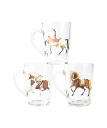Кружка Капучино 300мл 07с1334 лошади стекло (536348)