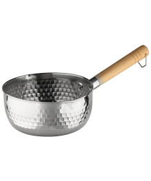 Mallony Ковш DOMESTICO, 1.8 л, из нерж стали рифлёный, с деревянной ручкой с подвесом