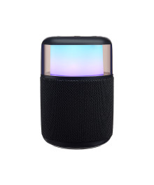 Колонка портативная с BLUETOOTH BY GlowSound Mini, черн, 5 Вт,подсветка, 1200мАч, microSD 12х8х8см