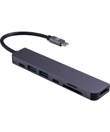 USB разветвитель DEFENDER HB-04 мультифункциональный хаб Type-C SD/TF/HDMI/USB