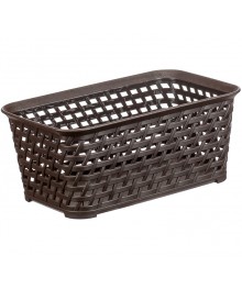 Ящик д/хранения 2,2л РОТАНГ 240х150х100мм Коричневый ротанг 2373Mке. Контейнеры оптом с доставкой по Дальнему Востоку. Большой каталог коробок оптом по низкой цене.