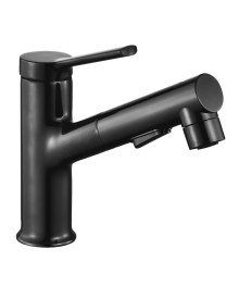 Смеситель СоюзКран SK01-E132 для кухни, выдвижной излив, керам. картридж 40мм, черный, цинк