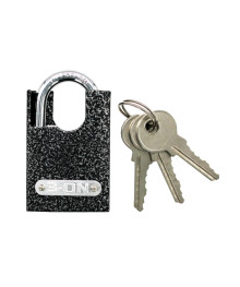 Замок навесной ON с защитой дужки, 40 мм, чугун, автомат запирание, (блистер)