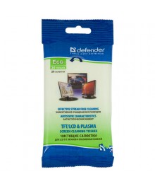 DEFENDER CLN30202 Салфетки чистящие влажные для экр. в мяг. уп (20шт), ECOна оптом с доставкой по Дальнему Востоку. Большой каталог салфеток для экрана оптом по низкой цене.