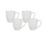 Набор кружек 4 шт, 380мл., белый рельеф, фарфор