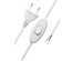 Сетевой шнур Орбита OT-ELS14 Белый с выключателем 1.8м