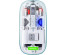 Мышь Defender беспр Ixes MM-999 бел/прозрачн, 2.4G+BT,5кн,2400dpi+ радуж