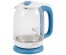 Чайник ENERGY E-281 (1.7л) стекло, пластик, бело-голубойирске. Отгрузка в Саха-якутия, Якутск, Кызыл, Улан-Уде, Иркутск, Владивосток, Комсомольск-на-Амуре.