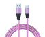 Кабель USB - TYPE C FORZA Перламутр, 1м, 2А, кожаная оплётка, 3 цвета, пакет
