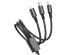 Кабель USB - 3в1 Borofone BX72 Чёрный (Lightning/microBM/Type-C)  1м, 2A