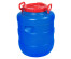 Бочка 40л Дачная круглая синяя (усил ручки,V=42,4л, горл. - 195мм, пищевая)