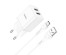 Блок пит USB сетевой  HOCO N25, 2хUSB-А, 2.1A, +кабель (AM-Type-C), 1 м, белый (13/130)