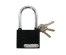 Замок навесной ON влагонепроницаемый с длинной дужкой 63 мм, чугун, автомат запирание (блистер)