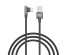 Кабель USB - TYPE C  BY Угловой 36Вт, 1 м, 3A, нейлон, чёрный