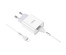 Блок пит USB сетевой  HOCO C81A, 1хUSB-А, 2.1A + кабель (AM-8pin (Lightning), 1 м, белый (23/138)