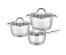 WEВBER Набор посуды 6 предметов ВЕ-633/6 (4) с КОВШОМ 2,1л, 3л, 4л стеклян. крышк