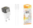 Блок пит USB сетевой  HOCO C125A Черный + кабель Type-C (PD20W, 3000mA)