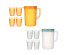 Набор кувшин для воды с крышкой 2л, 4 стакана, 2 цвета, пластик