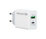 Блок пит USB сетевой  GoPower GPQC08 1USB+1Type-C 20W QC3.0 белый
